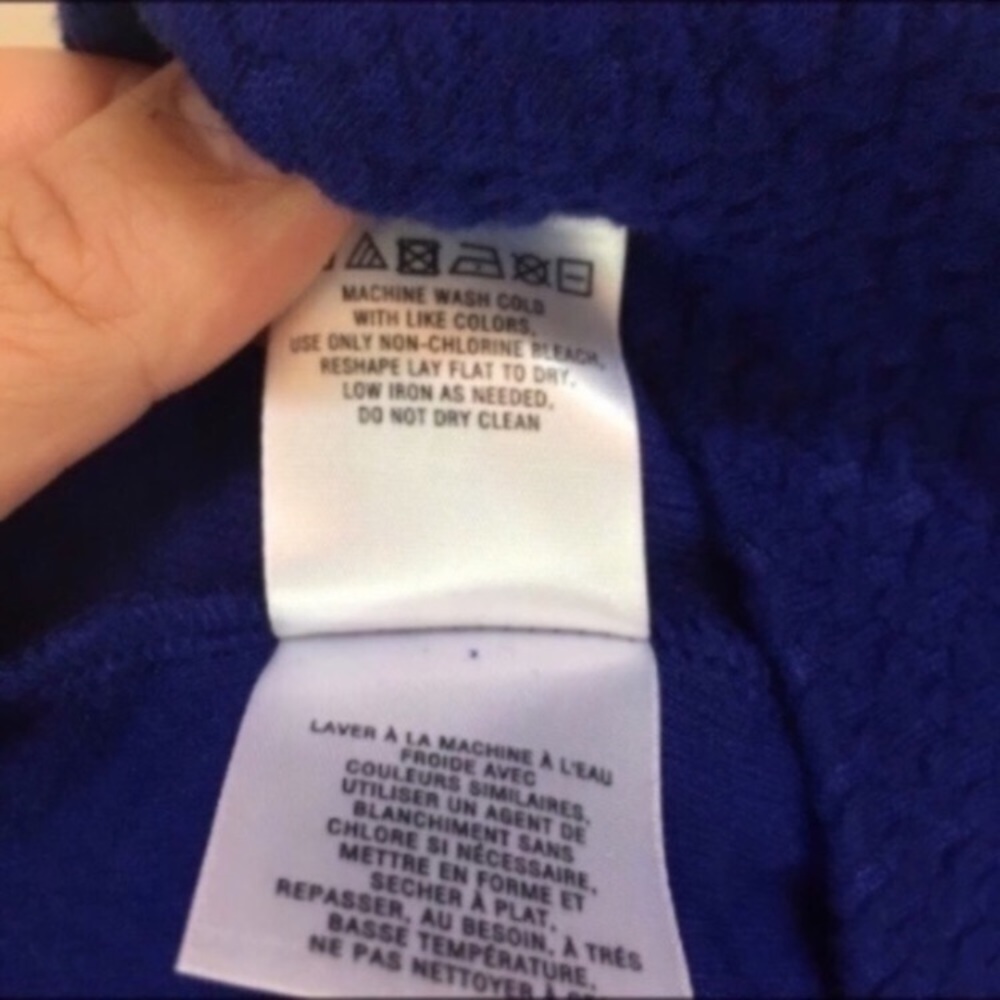 Anthropologie Postmark Classon Blue Textured Zipper Top Women’s Sz Small NEW - Picture 6 of 7